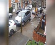 This is the moment a street row escalated - and a man threw liquid over a car before it was set alight.&#60;br/&#62;&#60;br/&#62;CCTV captured by a shocked homeowner shows two men walking towards a car - which locals say one of them owns.&#60;br/&#62;&#60;br/&#62;The other man is holding a jerry can and appears to throw liquid over the vehicle before setting it alight.&#60;br/&#62;&#60;br/&#62;The man with the can then punches the alleged owner, knocking him to the floor, and quickly walks away - leaving the car engulfed in flames.&#60;br/&#62;&#60;br/&#62;Locals said the incident, in Walton Street in Leicester, came after two men got into a row in a nearby restaurant, on March 8.&#60;br/&#62;&#60;br/&#62;Police and firefighters were called to the scene. &#60;br/&#62;&#60;br/&#62;No arrests have been made and police are appealing for information.&#60;br/&#62;&#60;br/&#62;A spokesperson for Leicestershire Police said: &#92;